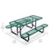 Flash Furniture Mantilla Rectangle Picnic Table, Green, Expanded Metal Mesh Top, Black Frame W/ Anchors, 72-1/4 in L SLF-EML72-H48L-GN-GG - alternate 9
